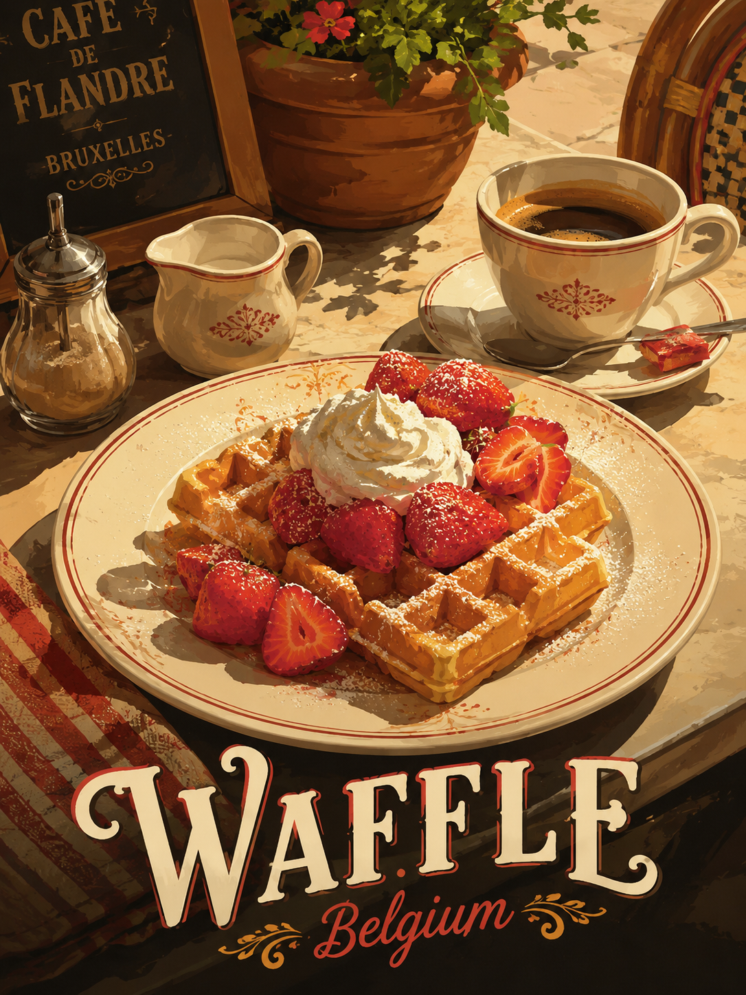Vintage Belgium Waffle