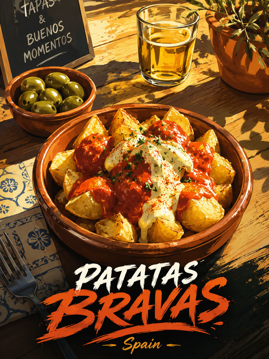 Vintage Patatas Bravas