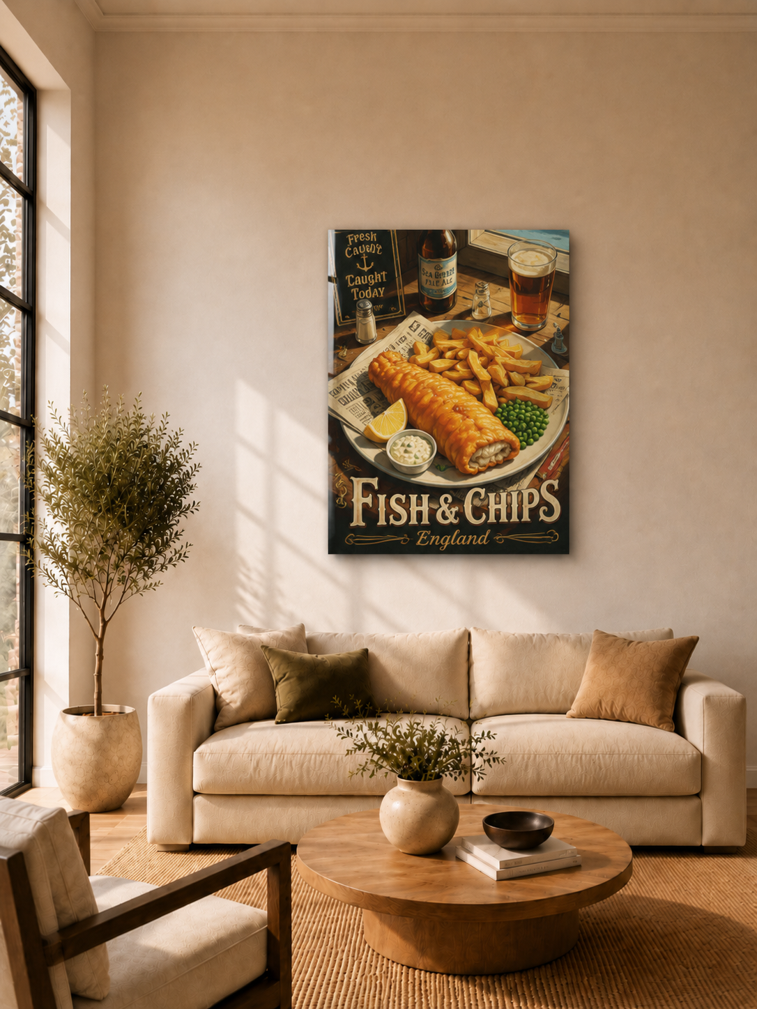 Vintage British Fish and Chips