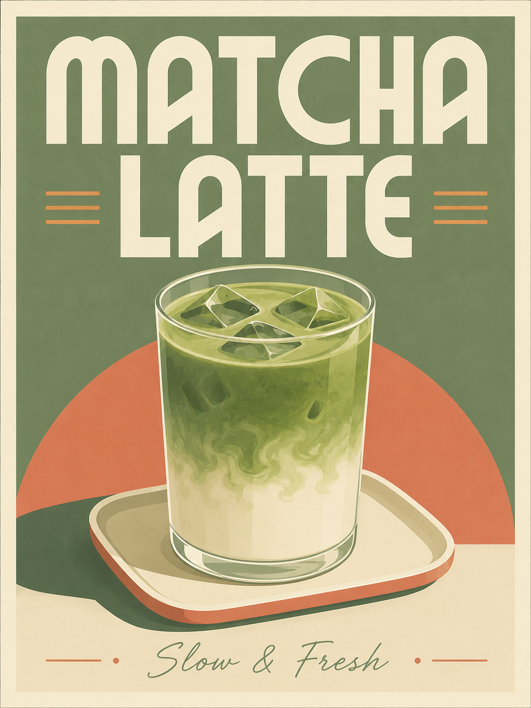 Vintage Matcha Latte
