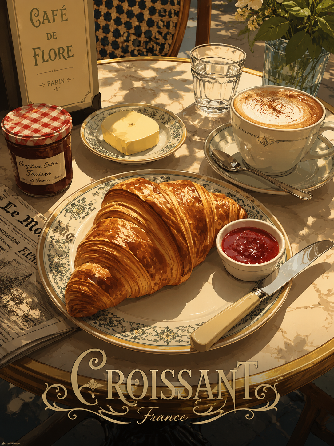 Vintage French Croissant