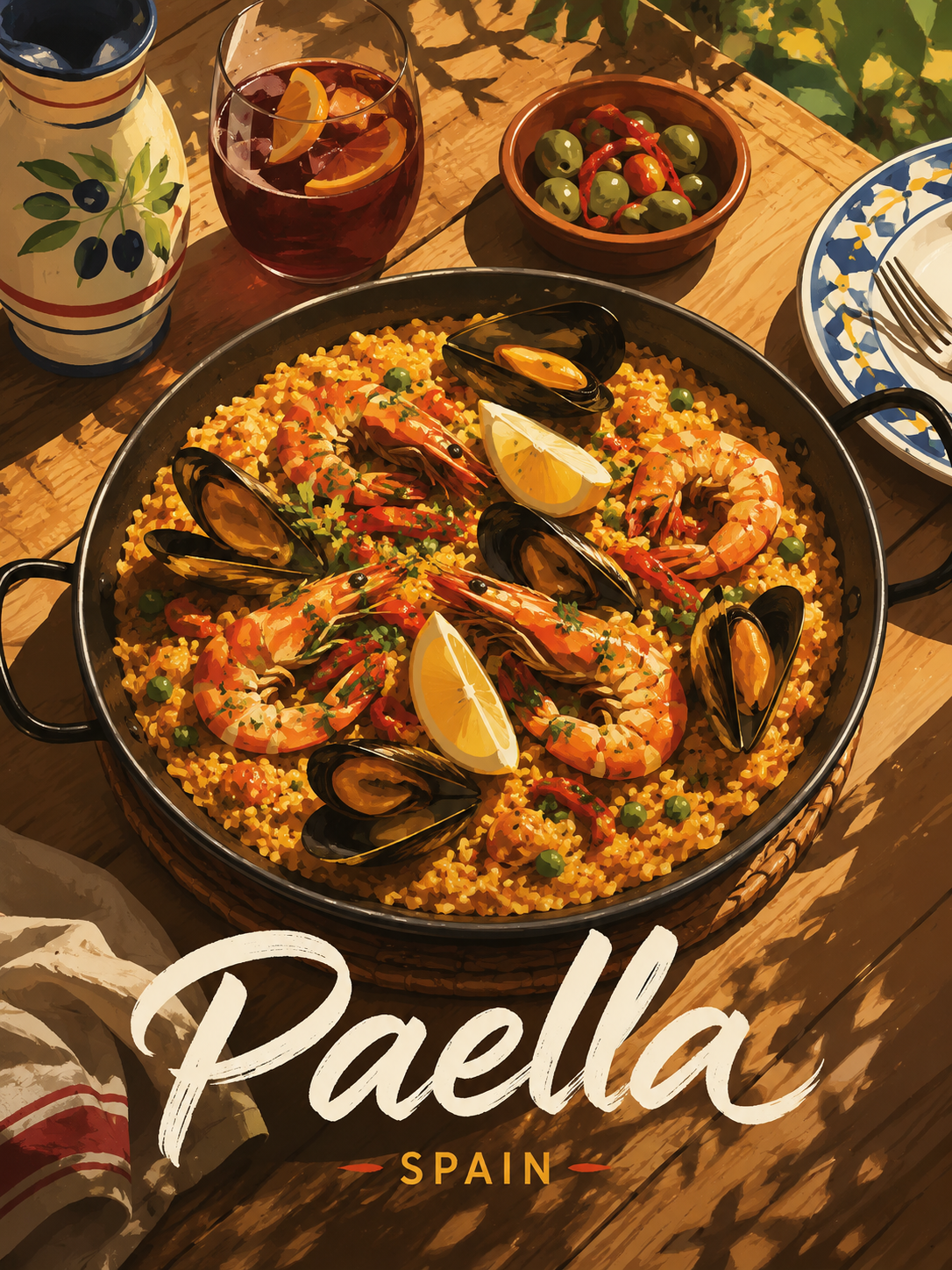 Vintage Spanish Paella