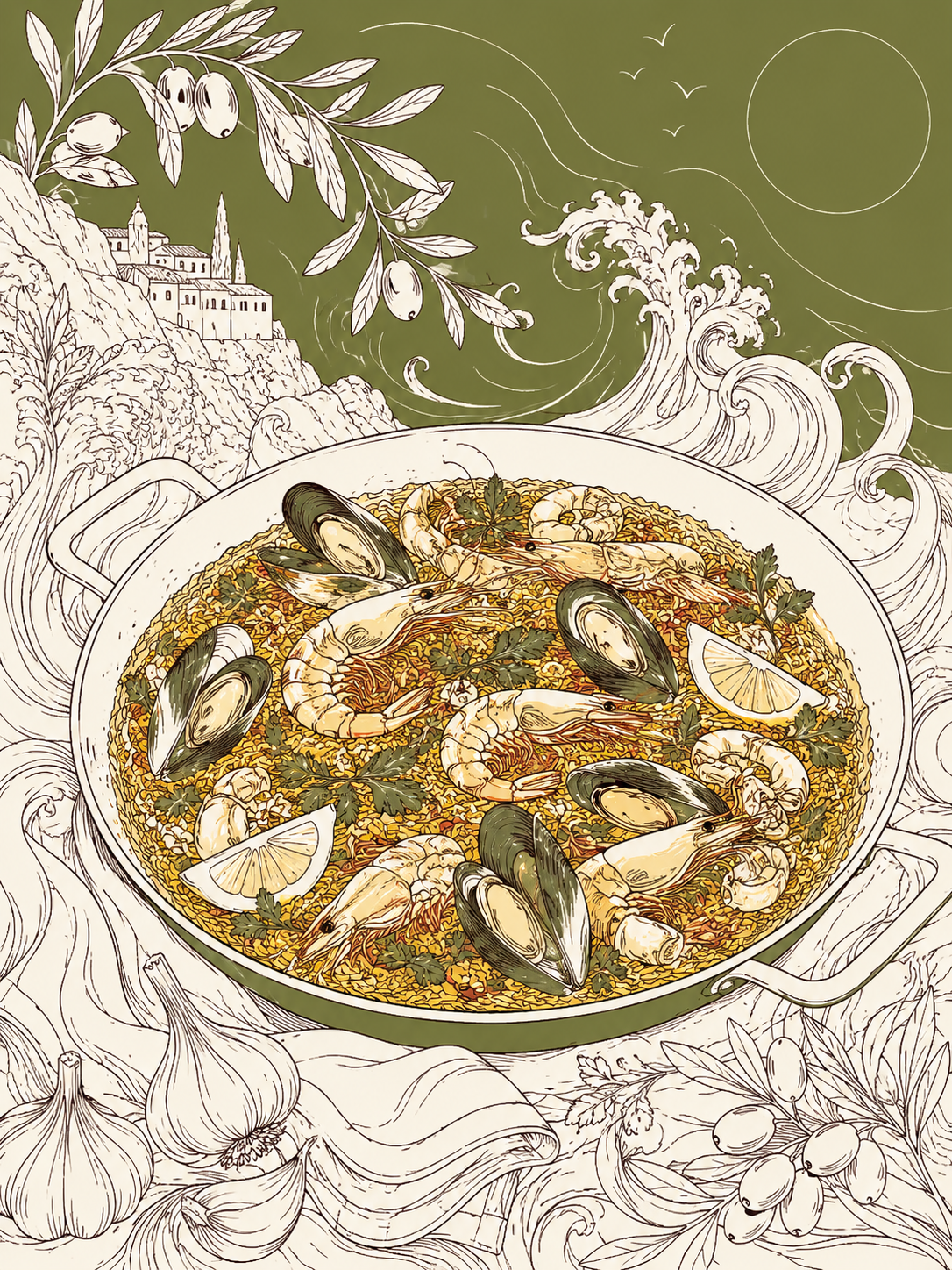 Vintage Spanish Paella