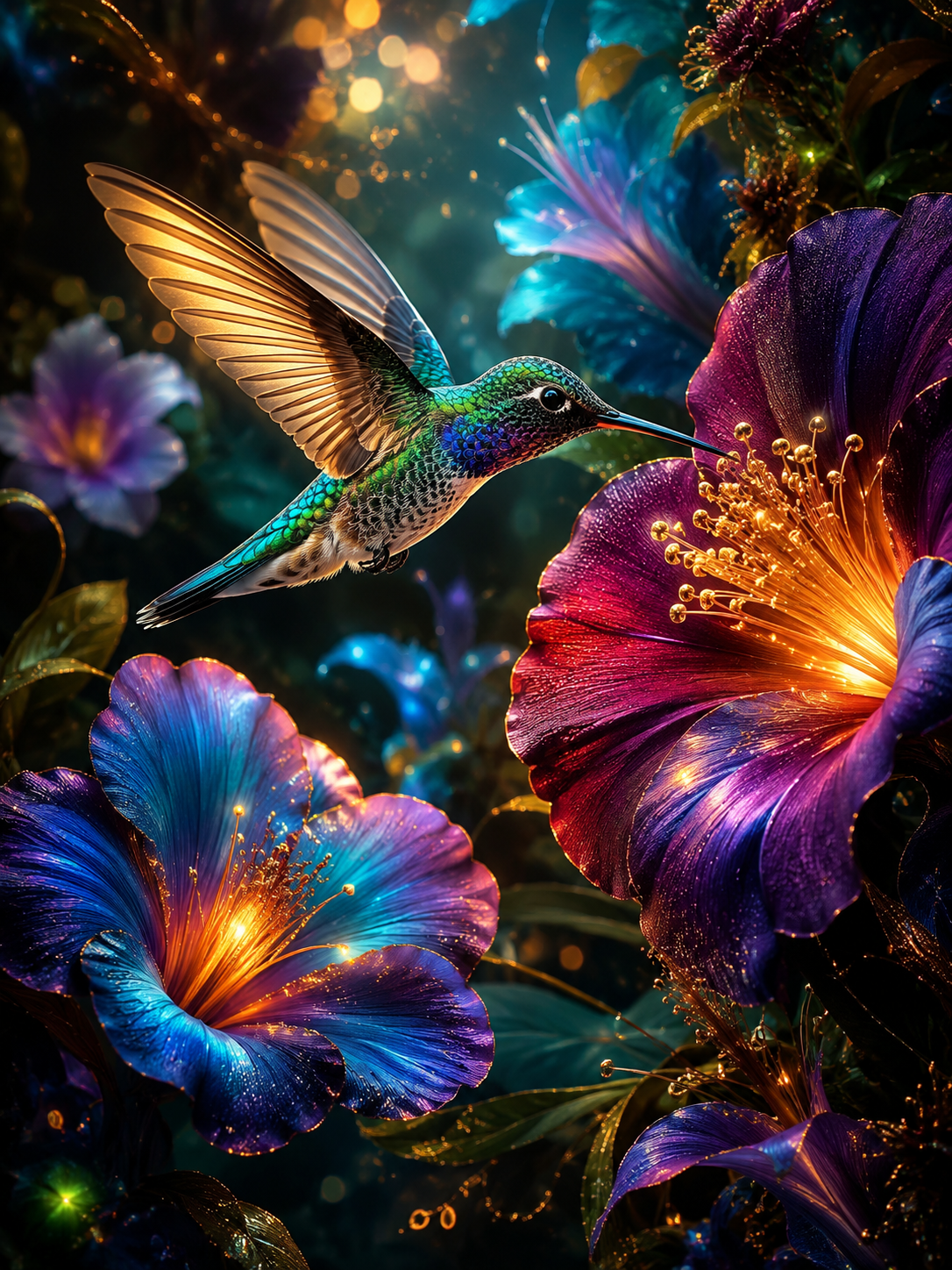 Vibrant Tropical Hummingbird