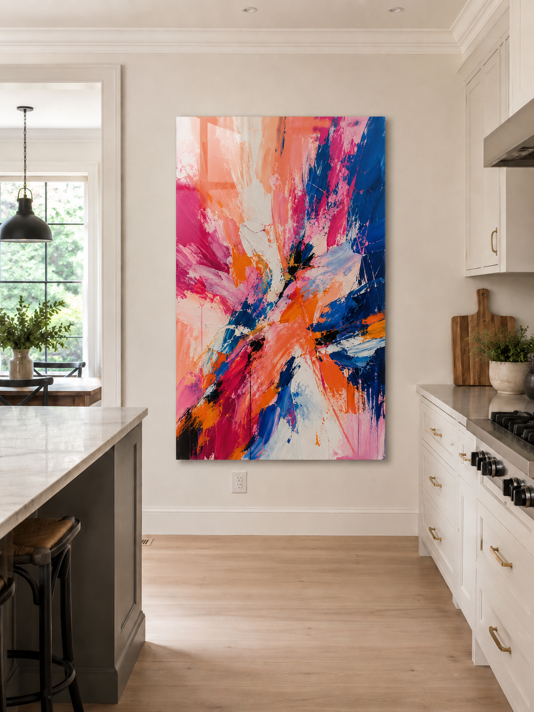 Blue and Pink Paint Splatter