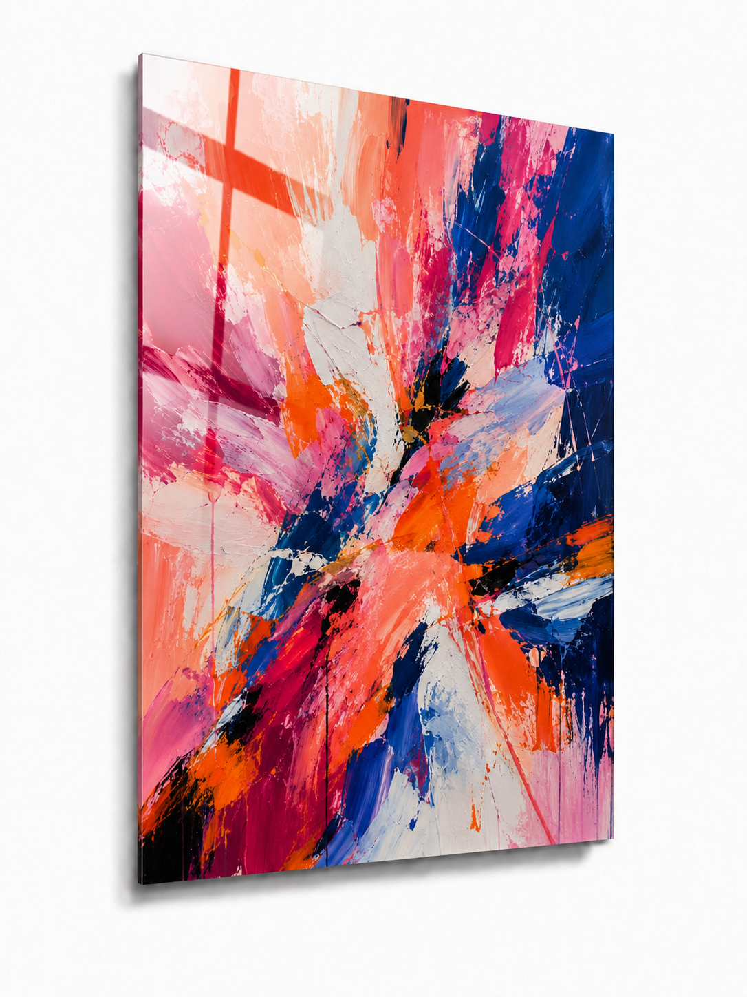 Blue and Pink Paint Splatter