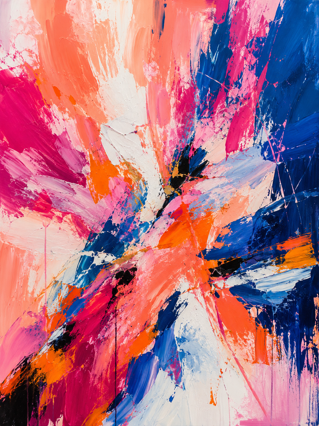 Blue and Pink Paint Splatter