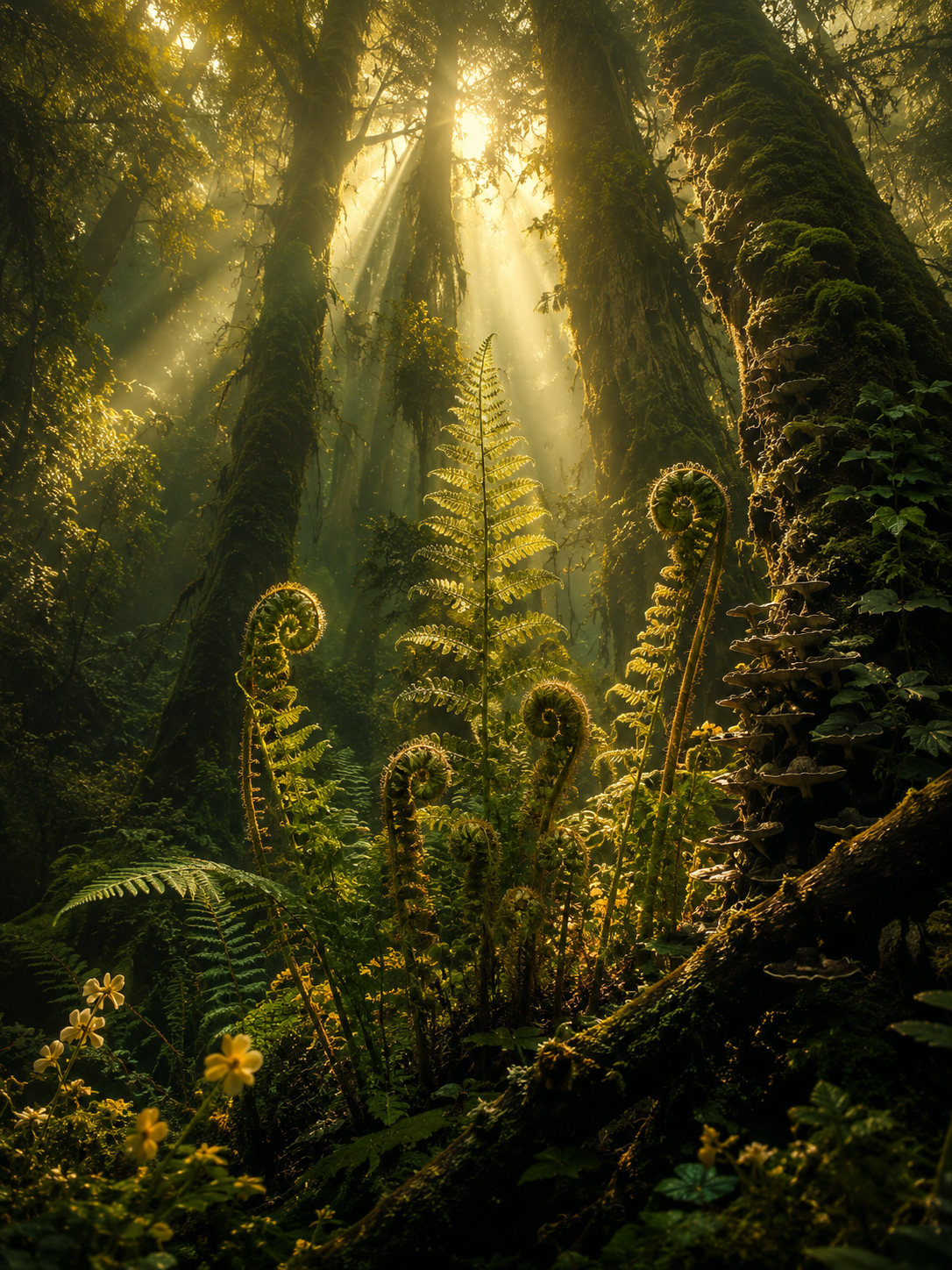 Deep Forest Sunrays